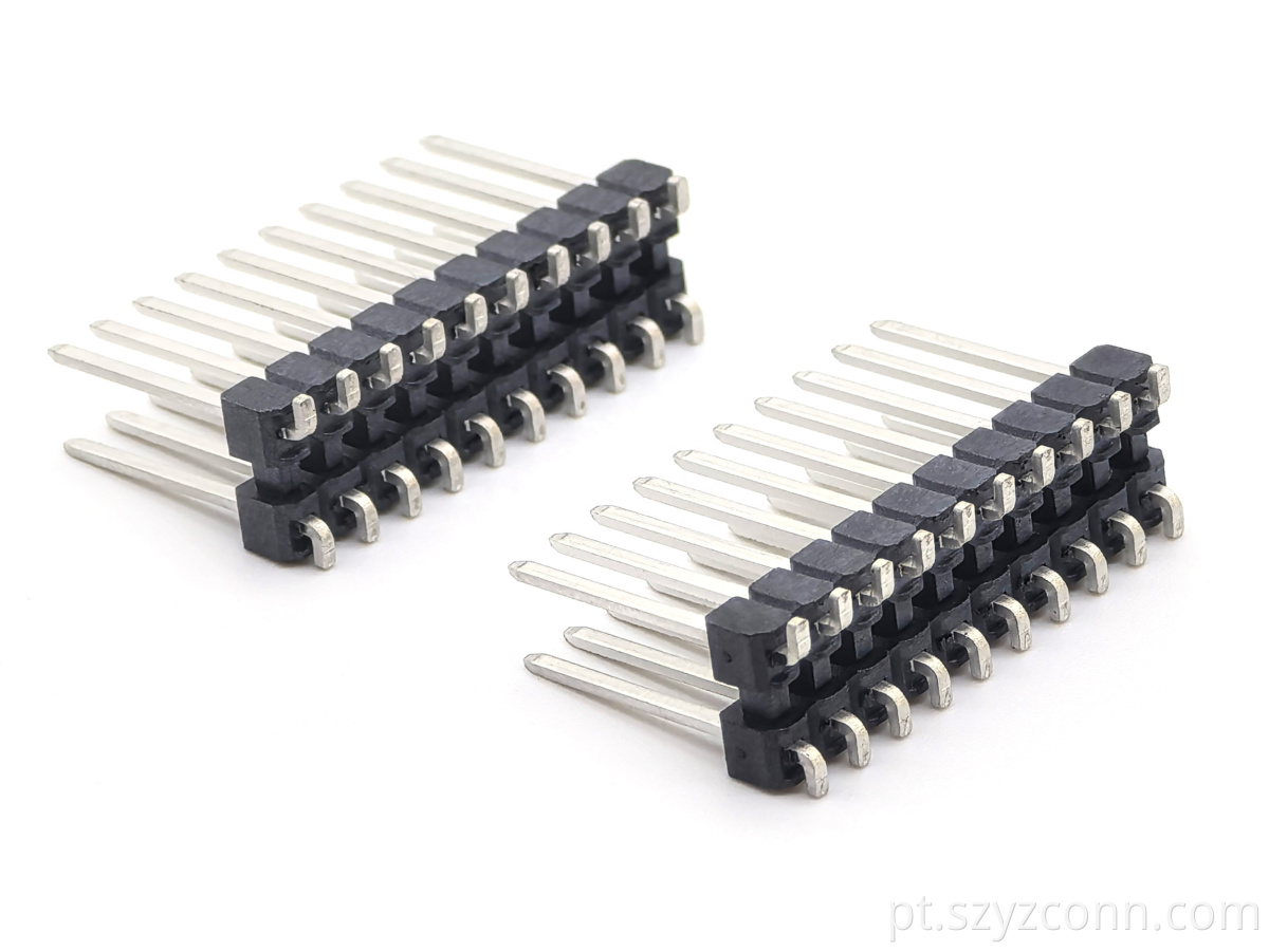 Fileira dupla SMT LCP H4.2mm 2*10P do conector do encabeçamento do Pin do passo de 3.5mm 3.5mm Pitch Pin Header Connector Dual Row SMT LCP H4.2mm 2*10P